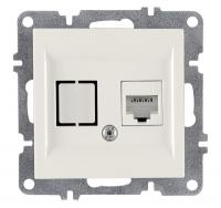 Розетка компьютерная LAVIN/KAREN RJ45 кат.6 механизм бел. ARVIA 50 01 1000 247